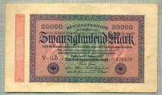 A 263 BANCNOTA-GERMANIA -20 000 MARK-anul 1923-SERIA 278429-starea care se vede