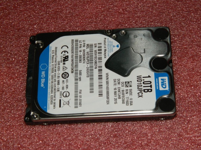 Hard disk NOU hdd laptop 1TB SATA 3 Western Digital Blue WD10JPCX foto mare Hard disk NOU hdd laptop 1TB SATA 3 Western Digital Blue WD10JPCX foto mare
