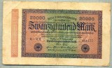 A 288 BANCNOTA-GERMANIA -20 000 MARK-anul 1923-SERIA 464577-starea care se vede, Europa