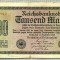 A 278 BANCNOTA-GERMANIA - 1000 MARK- anul 1922 -SERIA 309912-starea care se vede