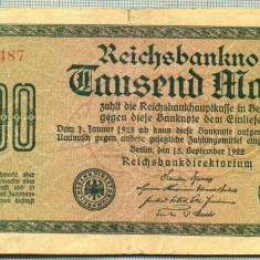 A 279 BANCNOTA-GERMANIA - 1000 MARK- anul 1922 -SERIA 326487-starea care se vede