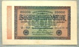 A 264 BANCNOTA-GERMANIA -20 000 MARK-anul 1923-SERIA 393439-starea care se vede, Europa