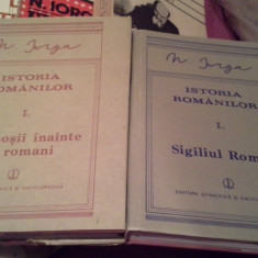 IN.IORGA//STORIA ROMANILOR DE N IORGA 1988 VOL1 PI , VOL1 PII CARTONATE