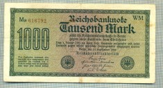 A 272 BANCNOTA-GERMANIA - 1000 MARK- anul 1922 -SERIA 616792-starea care se vede