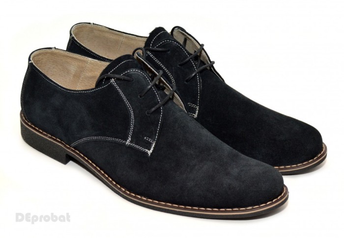 Pantofi barbati piele naturala velur negri casual-eleganti cu siret cod P25 foto mare Pantofi barbati piele naturala velur negri casual-eleganti cu siret cod P25 foto mare