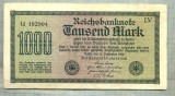 A 274 BANCNOTA-GERMANIA - 1000 MARK- anul 1922 -SERIA 182904-starea care se vede