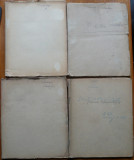 4 caiete din 1920 - 1921 , olografe , din care 3 ale Prof. Univ. Al. Codarcea