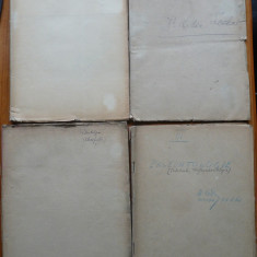 4 caiete din 1920 - 1921 , olografe , din care 3 ale Prof. Univ. Al. Codarcea