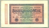 A 266 BANCNOTA-GERMANIA -20 000 MARK-anul 1923-SERIA 095839-starea care se vede