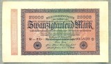 A 266 BANCNOTA-GERMANIA -20 000 MARK-anul 1923-SERIA 095839-starea care se vede, Europa