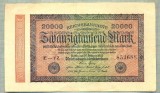 A 293 BANCNOTA-GERMANIA -20 000 MARK-anul 1923-SERIA 853688-starea care se vede