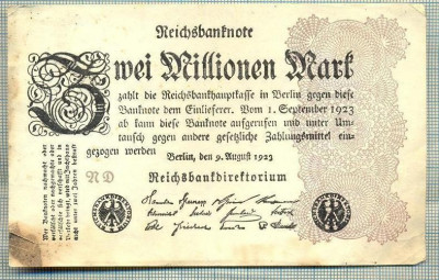 A 298 BANCNOTA-GERMANIA-2 MILLIONEN MARK-anul1923-SERIA FARA-starea care se vede foto