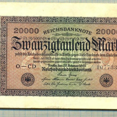 A 252 BANCNOTA-GERMANIA -20 000 MARK- anul 1923-SERIA 107733-starea care se vede