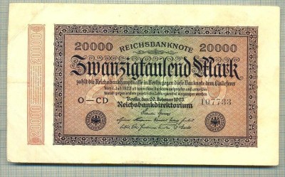 A 252 BANCNOTA-GERMANIA -20 000 MARK- anul 1923-SERIA 107733-starea care se vede foto