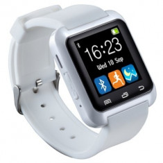 Ceas Alb Smart Watch U80 sincronizare Bluetooth telefoane Android Nou in Cutie foto
