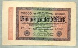 A 299 BANCNOTA-GERMANIA -20 000 MARK-anul 1923-SERIA 828906-starea care se vede