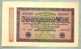 A 294 BANCNOTA-GERMANIA -20 000 MARK-anul 1923-SERIA 695607-starea care se vede