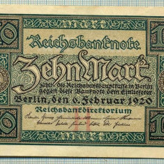 A 285 BANCNOTA-GERMANIA - 10 MARK- anul 1920 -SERIA 8369550-starea care se vede