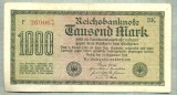 A 276 BANCNOTA-GERMANIA - 1000 MARK- anul 1922 -SERIA 269067-starea care se vede, Europa