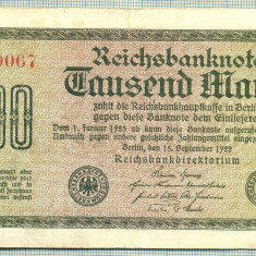 A 276 BANCNOTA-GERMANIA - 1000 MARK- anul 1922 -SERIA 269067-starea care se vede