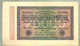 A 260 BANCNOTA-GERMANIA -20 000 MARK-anul 1923-SERIA 393105-starea care se vede