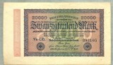 A 260 BANCNOTA-GERMANIA -20 000 MARK-anul 1923-SERIA 393105-starea care se vede, Europa