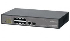 AirLive 8*10/100 switch+1*1000Base-T+1*SFP fiber, 8-POE 24V Passive WEB foto