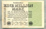 A 309 BANCNOTA-GERMANIA- 1 MILLION MARK-anul1923-SERIA FARA-starea care se vede, Europa