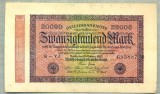 A 316 BANCNOTA-GERMANIA -20 000 MARK-anul 1923-SERIA 695887-starea care se vede, Europa