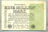 A 312 BANCNOTA-GERMANIA- 1 MILLION MARK-anul1923-SERIA FARA-starea care se vede