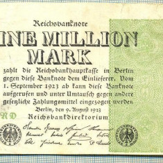 A 312 BANCNOTA-GERMANIA- 1 MILLION MARK-anul1923-SERIA FARA-starea care se vede