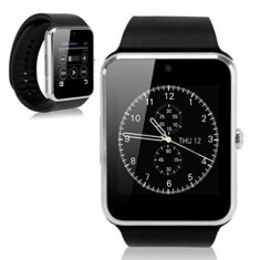 Ceas Smartwatch cu SIM, GT08, Camera 1,3 Mpx, Apelare BT, Argintiu, GARANTIE foto