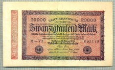 A 314 BANCNOTA-GERMANIA -20 000 MARK-anul 1923-SERIA 695110-starea care se vede