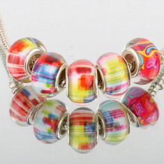 SET 5 Charm pandantiv sticla murano multicolor pt bratara PANDORA+sac cadou foto