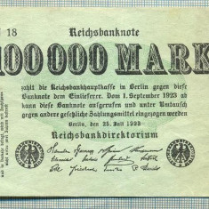 A 324 BANCNOTA-GERMANIA -100 000 MARK-anul 1923-SERIA FARA-starea care se vede