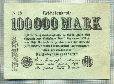 A 324 BANCNOTA-GERMANIA -100 000 MARK-anul 1923-SERIA FARA-starea care se vede foto