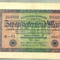 A 310 BANCNOTA-GERMANIA -20 000 MARK-anul 1923-SERIA 696713-starea care se vede