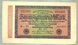 A 322 BANCNOTA-GERMANIA -20 000 MARK-anul 1923-SERIA 368901-starea care se vede, Europa