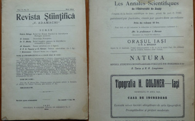 Revista Stiintifica V. Adamachi , Iasi , Mai , 1914 , Ernest Haeckel foto