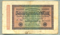 A 301 BANCNOTA-GERMANIA -20 000 MARK-anul 1923-SERIA 018442-starea care se vede