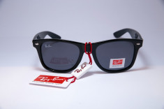 Ochelari De Soare Ray Ban Wayfarer Negru Lucios +Cadou Saculet Si Laveta foto