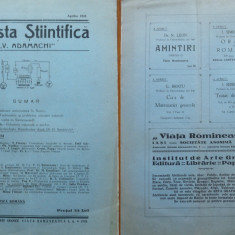 Revista Stiintifica V. Adamachi , Iasi , Aprilie , 1928 , Paleobiologia