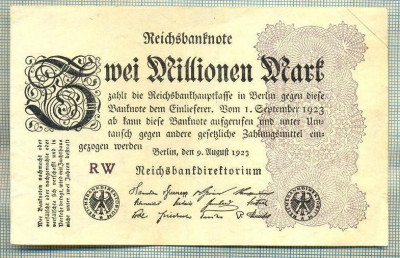 A 303 BANCNOTA-GERMANIA-2 MILLIONEN MARK-anul1923-SERIA FARA-starea care se vede foto