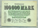 A 330 BANCNOTA-GERMANIA -100 000 MARK-anul 1923-SERIA FARA-starea care se vede, Europa