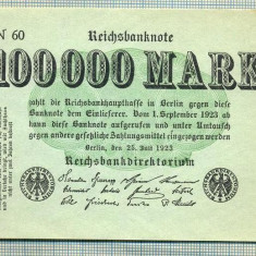 A 330 BANCNOTA-GERMANIA -100 000 MARK-anul 1923-SERIA FARA-starea care se vede