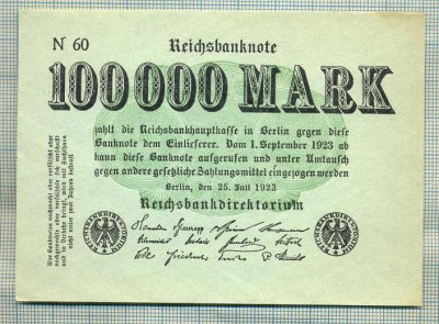 A 330 BANCNOTA-GERMANIA -100 000 MARK-anul 1923-SERIA FARA-starea care se vede foto