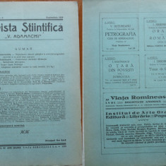 Revista Stiintifica V. Adamachi , Iasi , Septembrie , 1929 , Fauna Dobrogei