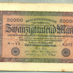 A 340 BANCNOTA-GERMANIA -20 000 MARK-anul 1923-SERIA 850274-starea care se vede