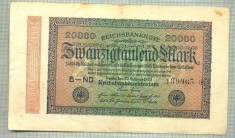 A 326 BANCNOTA-GERMANIA -20 000 MARK-anul 1923-SERIA 139965-starea care se vede