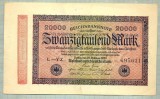 A 328 BANCNOTA-GERMANIA -20 000 MARK-anul 1923-SERIA 695611-starea care se vede, Europa